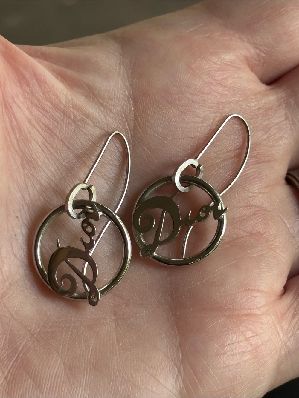 Dior Silver Script Drop Earrings NFS - Picture 11 of 11